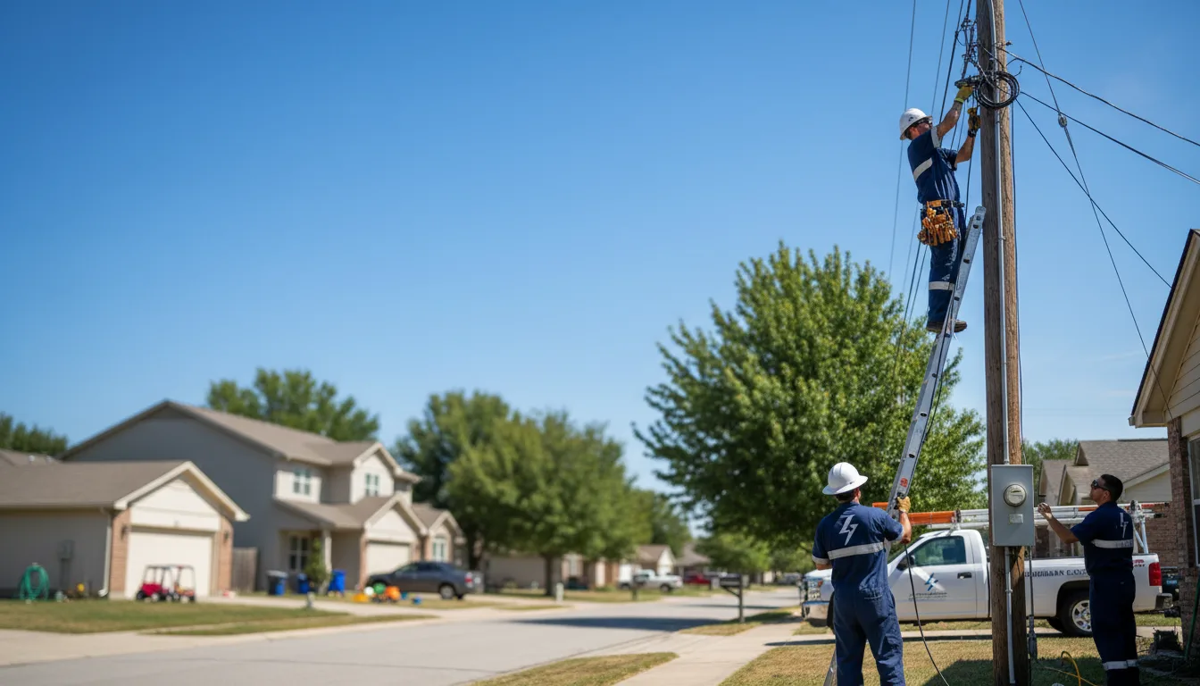 Residential electrician providing installation services in Maryville, IL